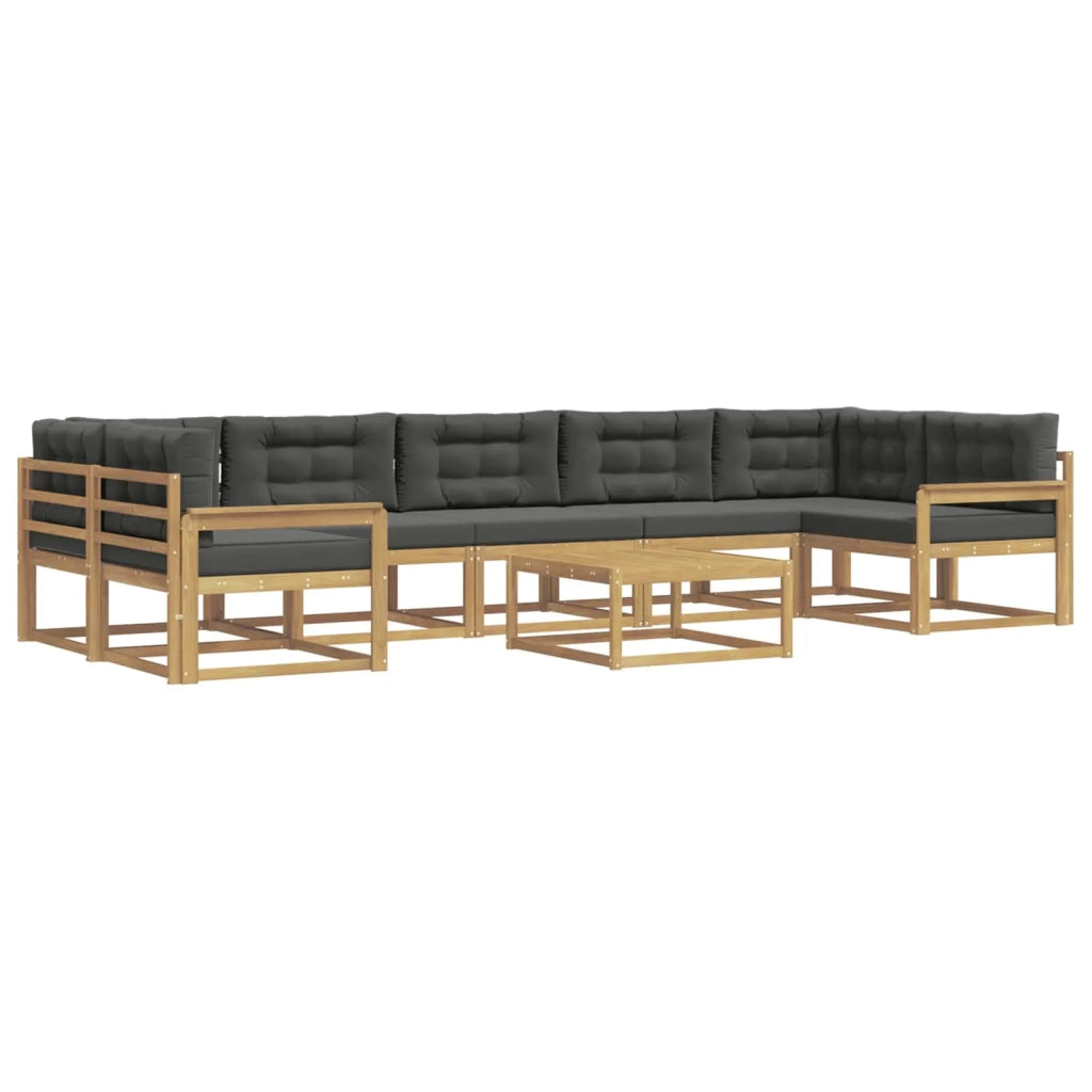 Set di divani da esterno 6 pz Bianco e Antracite 3386191