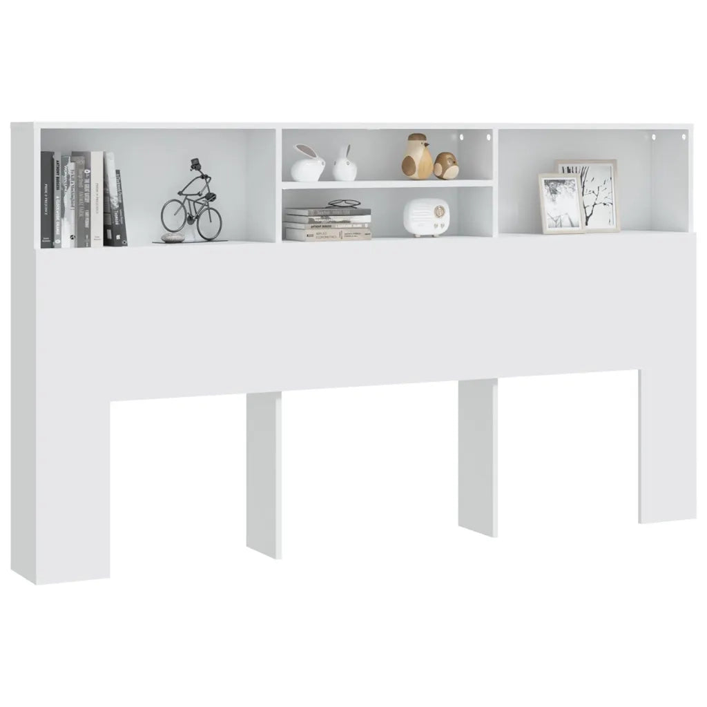Testiera con Contenitore-Testata del letto Bianco 180x19x103,5 cm
