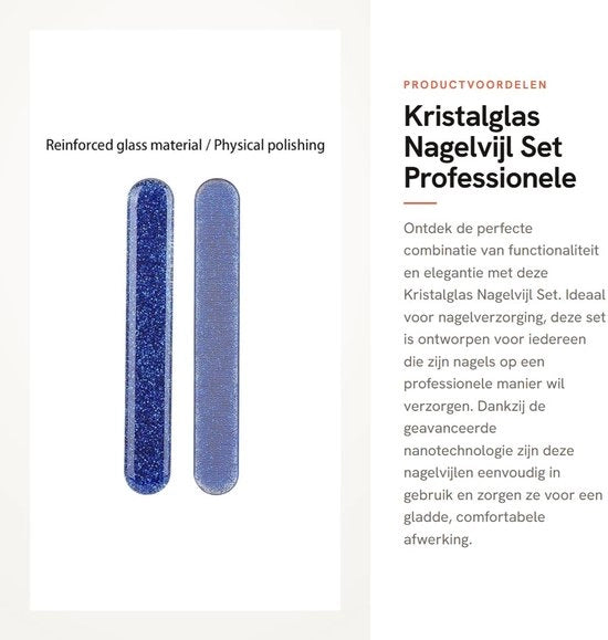 Set di vijli per unghie professionale a nanoglas portatile - composto da vijl, polihilo e buffer - robusto e duraturo