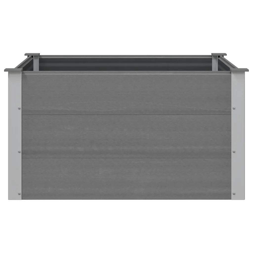 Letto Rialzato da Giardino in WPC 100x100x54 cm Grigio 43605
