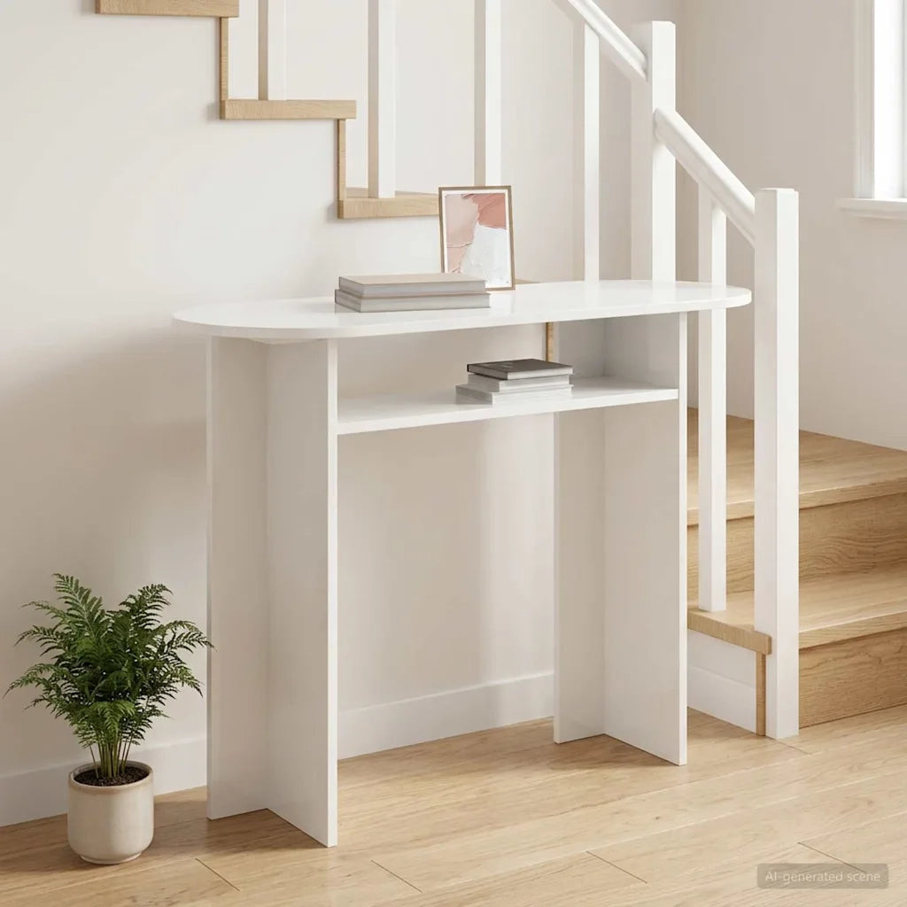 Tavolo consolle Bianco 100 x 39,5 x 75 cm Legno ingegnerizzato