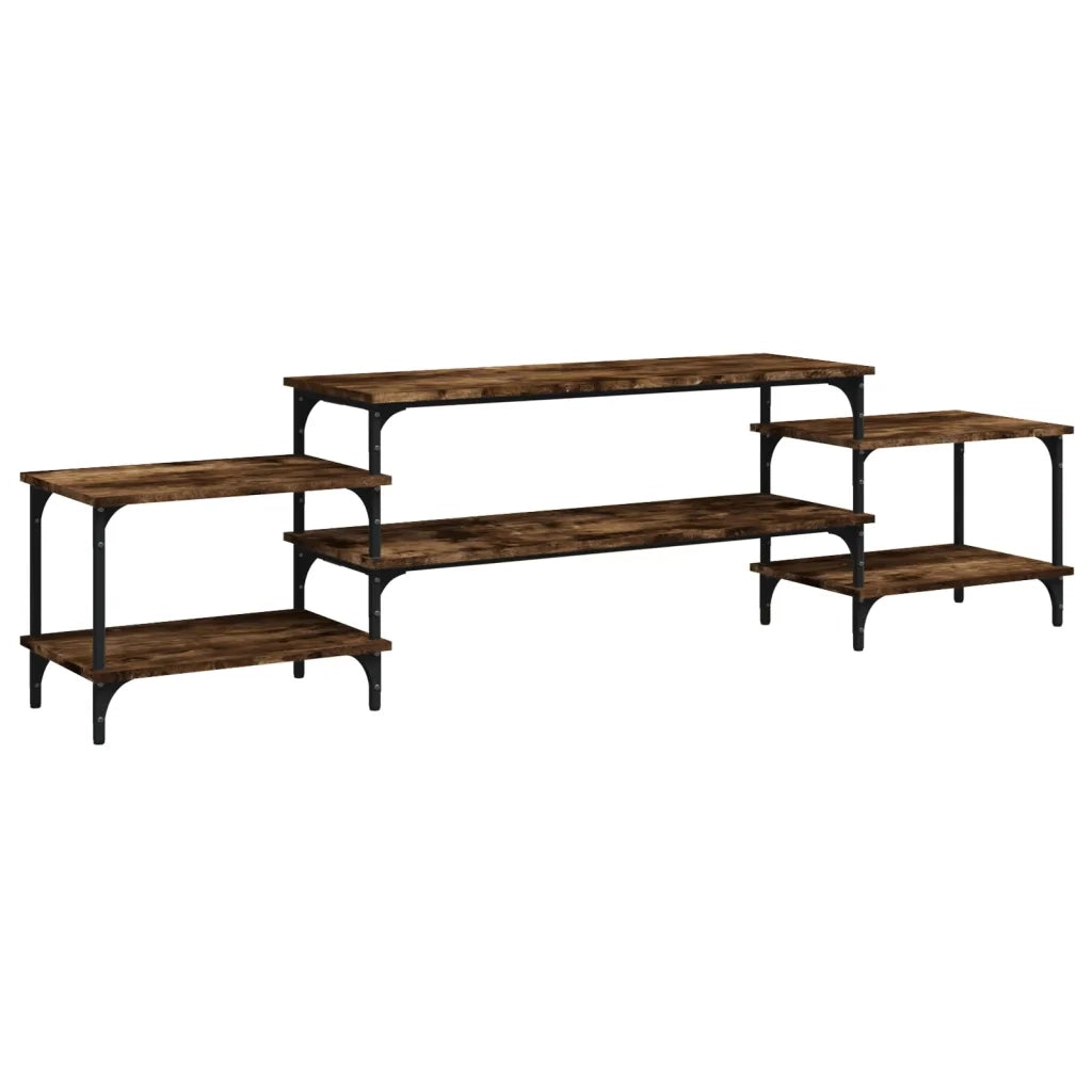 Mobile Porta TV-Mobile per TV-Credenza TV Rovere Fumo 197x35x52 cm in Legno Multistrato