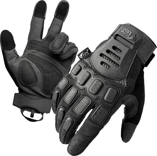 Manopole per airsoft, manopole respiranti e resistenti con schermo touchscreen a 3 dita, protezione TPR, manopole tattiche assorbenti per arrampicarsi, paintball (XL)