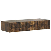 Tavolino da Parete Laterale Rovere Fumo 87,5 x 34,5 x 17 cm