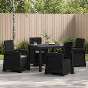 Set da Pranzo per Giardino 5 pz Antracite e Grigio chiaro PP 3430106