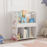 Scaffale per Cameretta Røyrvik Mobile per Libri Giochi 75x62x29 cm Unicorno [en.casa]