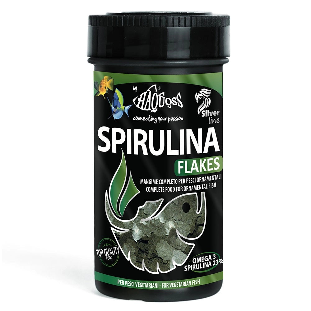 Haquoss Spirulina Flakes - mangime vegetale in fiocchi Formato: 250 ml
