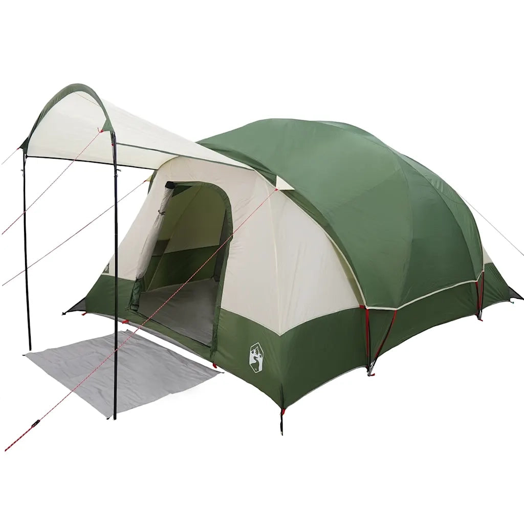 Tenda Familiare a Tunnel per 8 Persone Verde Impermeabile 4009549