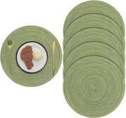Piastre di tavola a maglia rotonda 38 cm - Set da 6 Resistente al calore e antiscivolo per tavola da pranzo