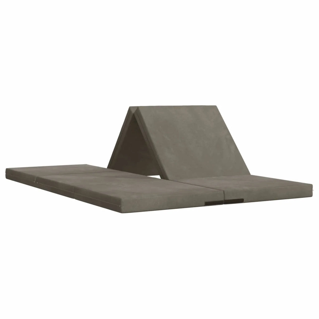 Divano Letto Pieghevole 140 x 67 x 15 cm Grigio Chiaro 900275