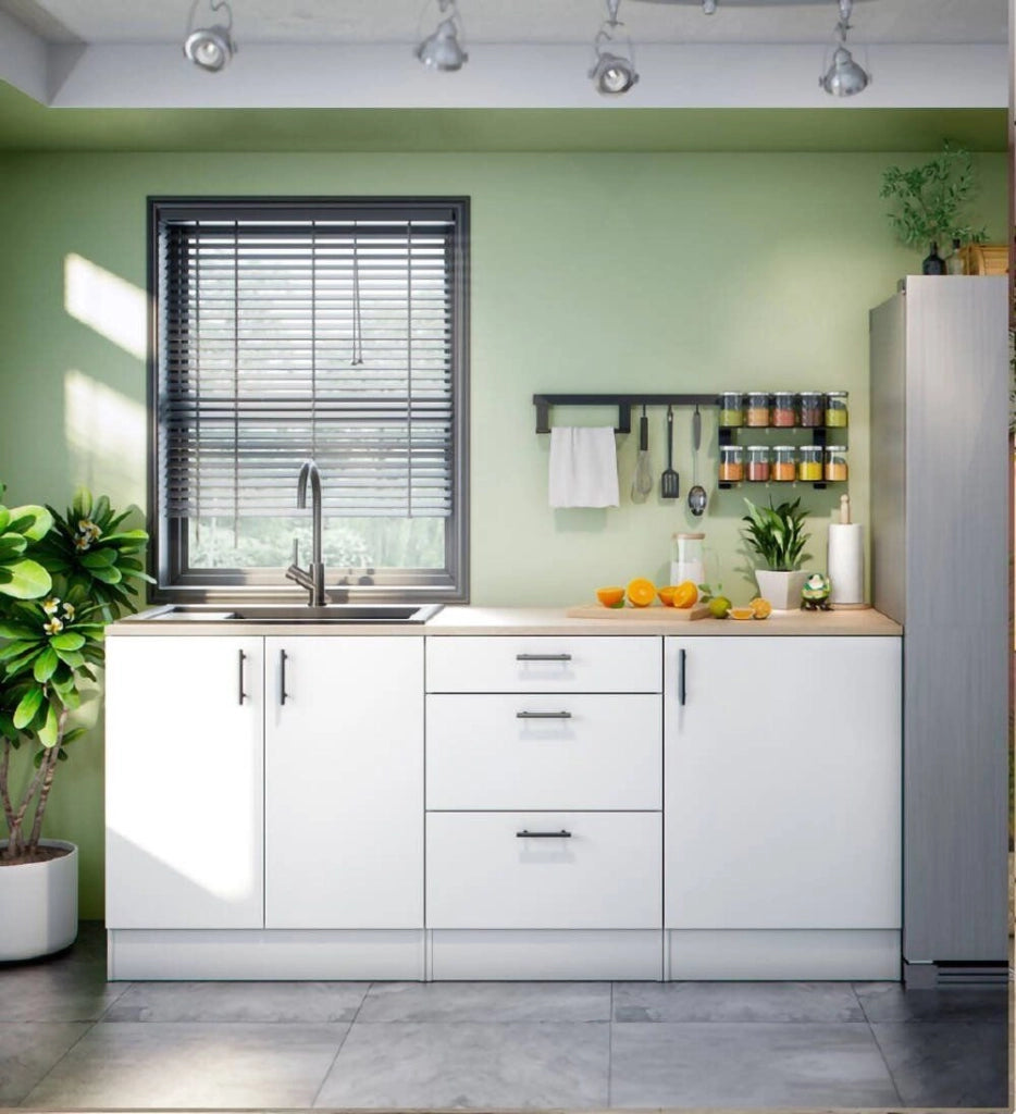 Cucinino Orlaya, Cucina 3 Cassetti, Elettrodomestici non inclusi, Bianco