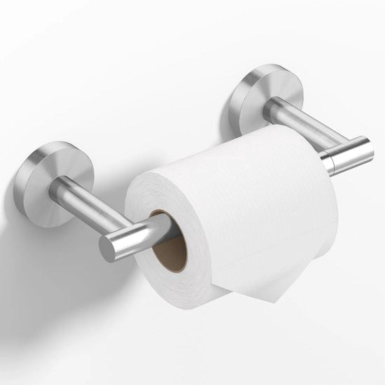 Tappo per Carta igienica in Acciaio Inossidabile, Sistema di Rotazione a Doppia Viti, Tappo per Carta igienica con Supporto per Carta per Bagno e Cucina