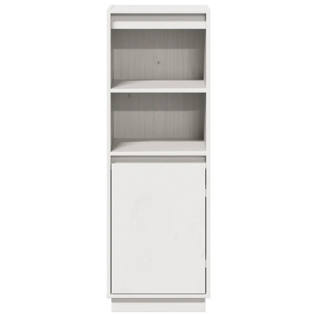 Credenza Bianca 37x34x110 cm in Legno Massello di Pino cod mxl 12598