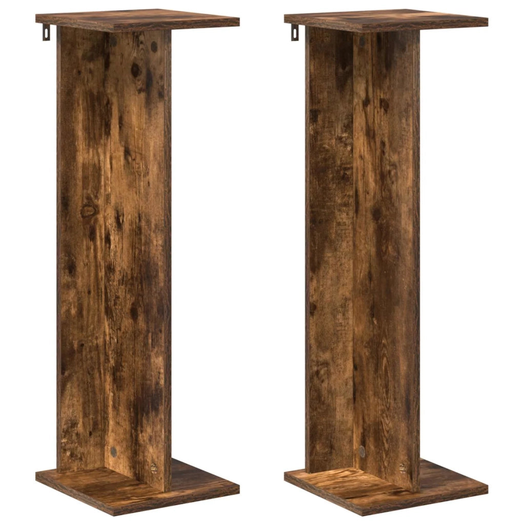 Supporto per piante 2 pcs Quercia Affumicata 899651