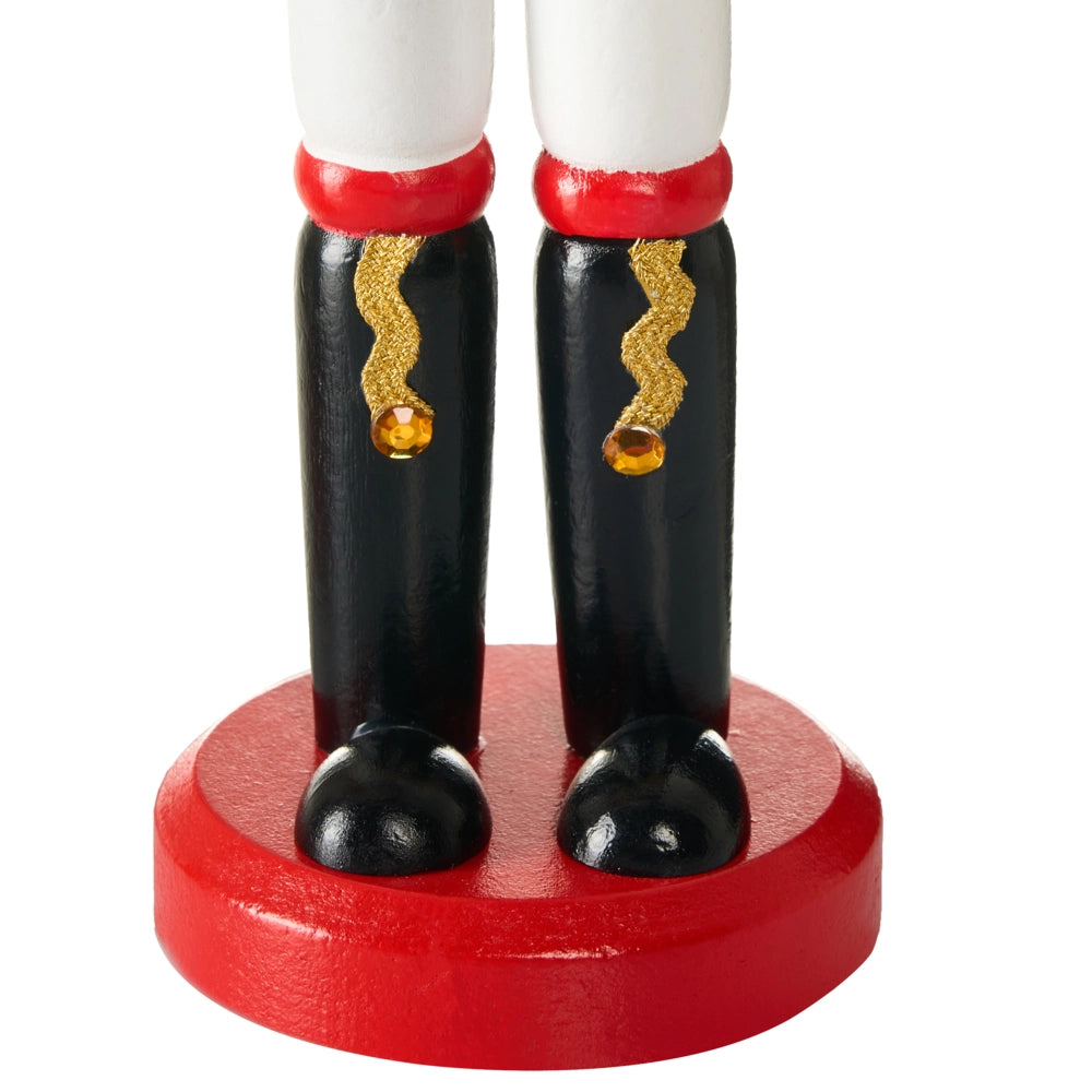 Set di 3 statuine Schiaccianoci in materiale sintetico Rosso decorazione natalizia Rosso