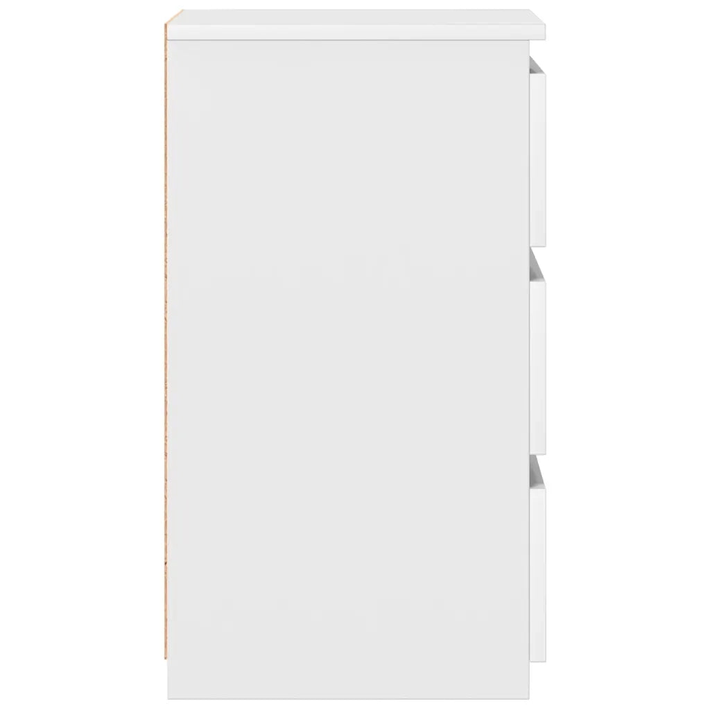 Comodini 2 pz Bianchi 40x35x62,5 cm in Legno Multistrato 806212