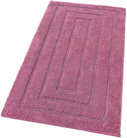 Tappeto Bagno 50x110 cm Puro Cotone Elegante Lussuoso Morbido Scendiletto Antiscivolo Porpora