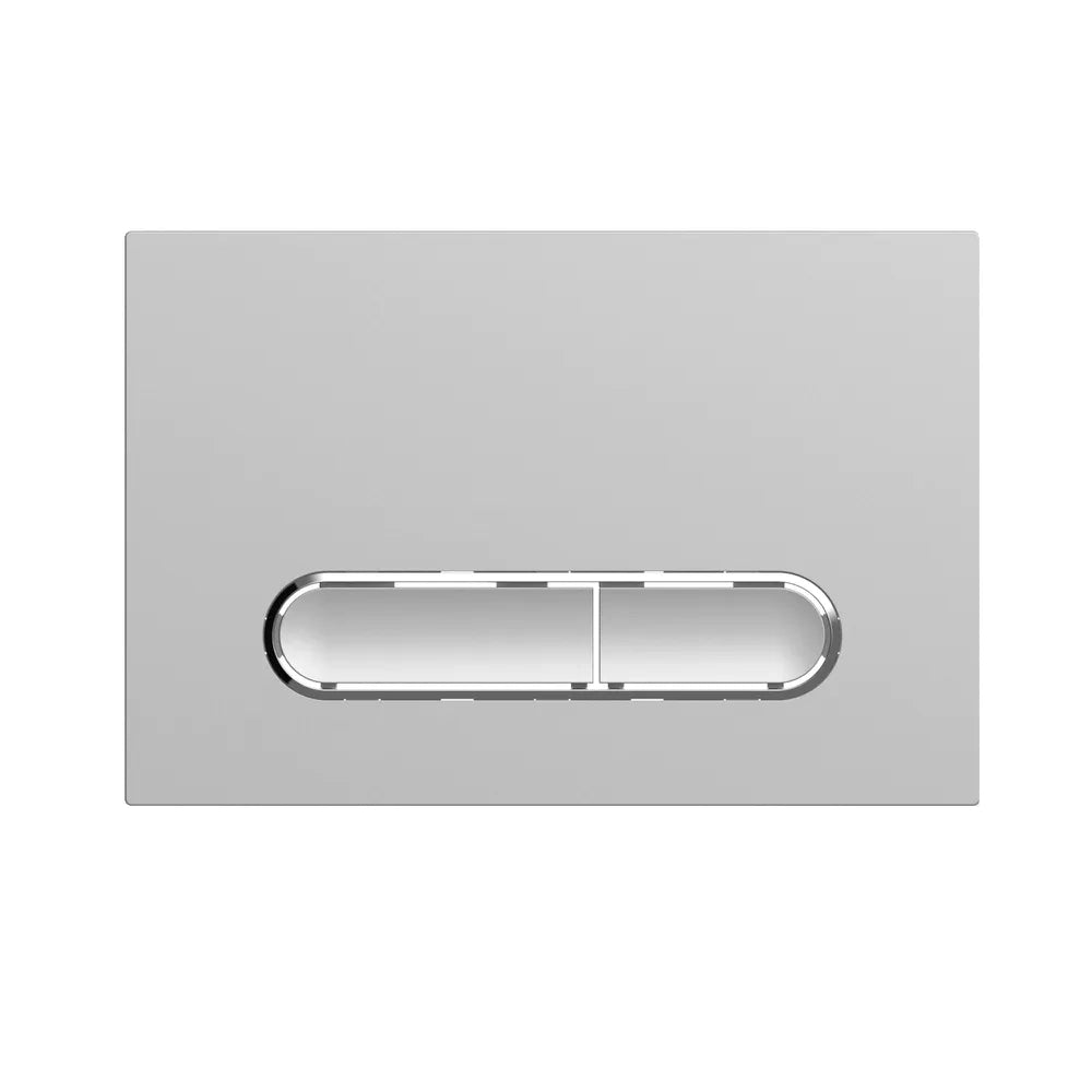 Placca di scarico doppio tasto in ABS silver grey e cromato