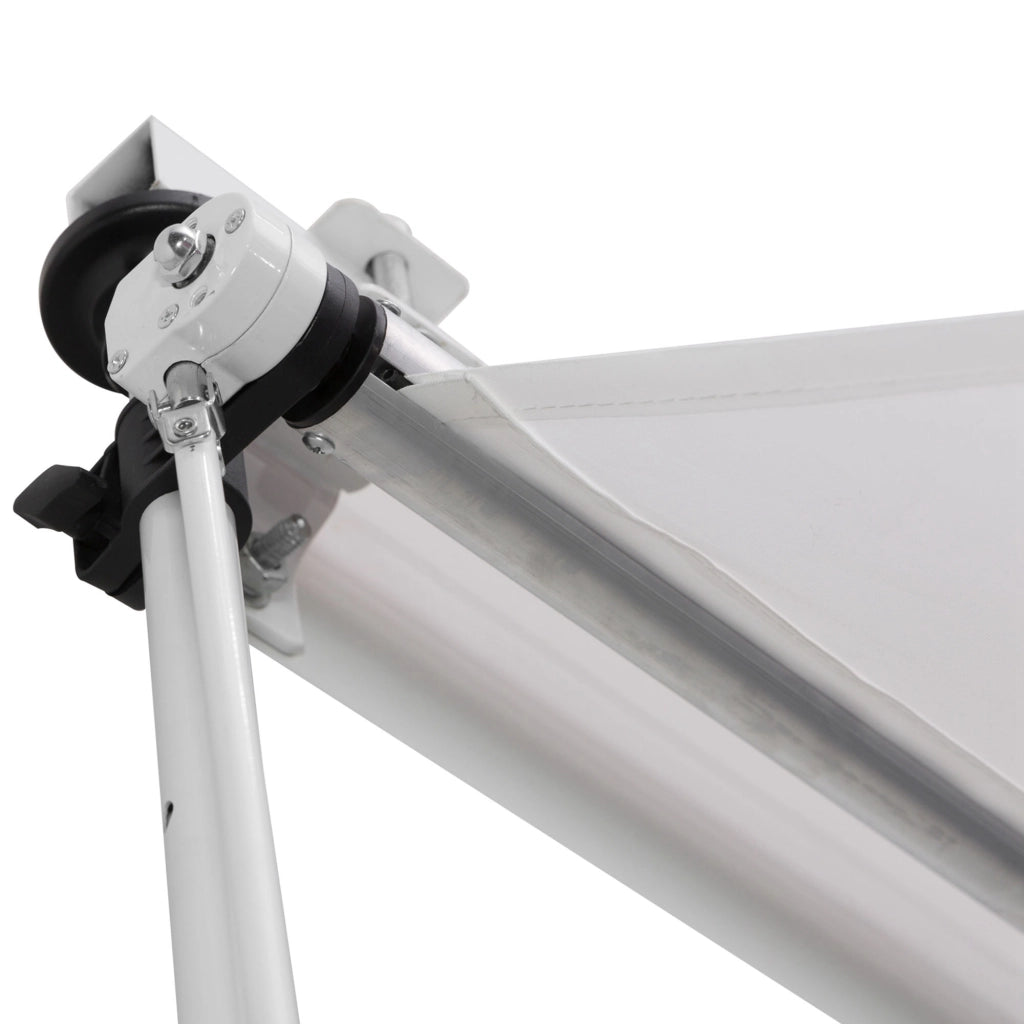 Toldo Retrattile Manuale per Terrazza con Manovella ¨C Zephmum ¨C 300x150 cm, Bianco