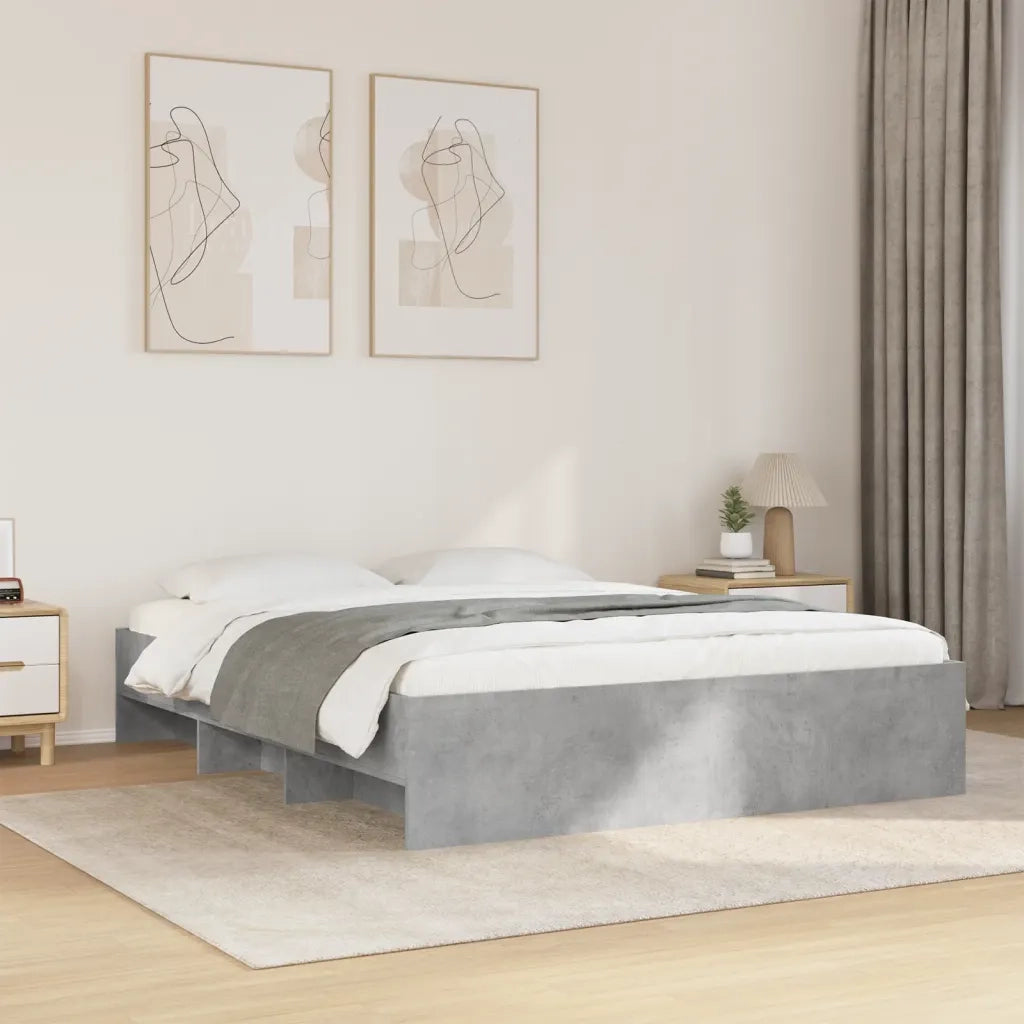 Giroletto senza Materasso Grigio Cemento 160x200cm Truciolato 3295642