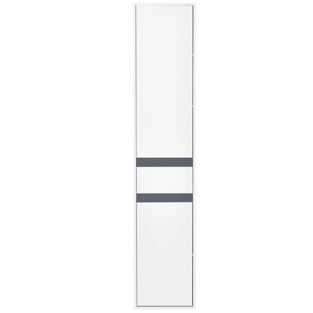 Mobile Bagno Colonna Contemporaneo ¨C zephmum ¨C 2 Ante 3 Ripiani Cassetto Bianco