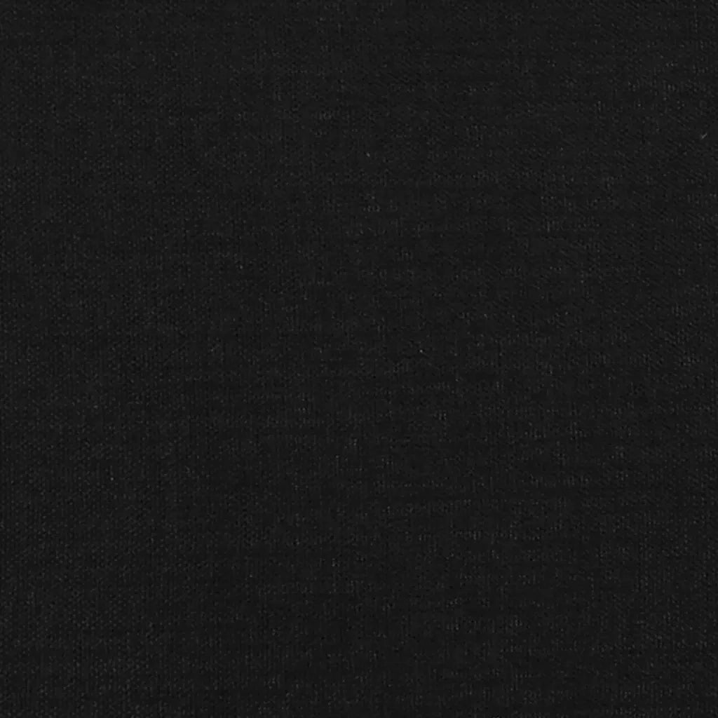 Testiera ad Orecchio Nera 147 x 23 x 118/128 cm in Tessuto