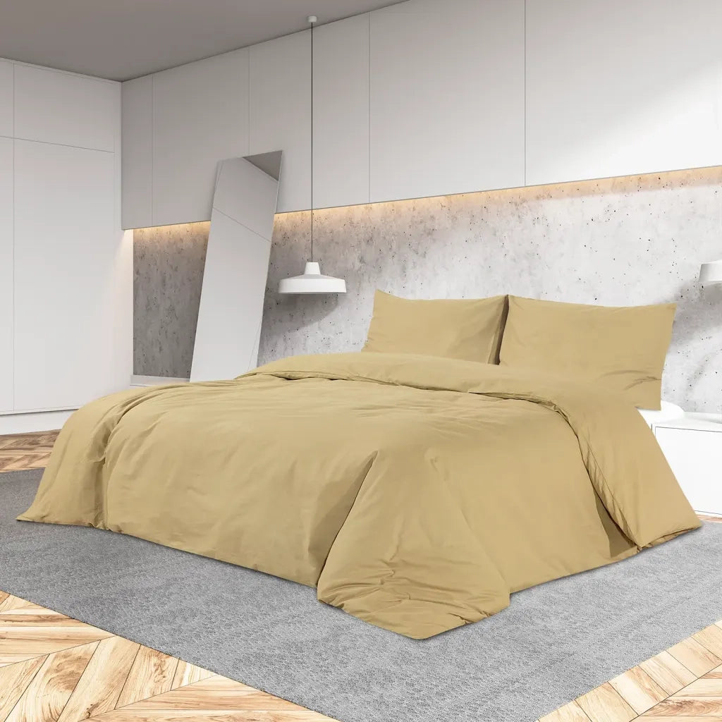 Set Copripiumino Tortora 135x200 cm in Cotone CFW8182686