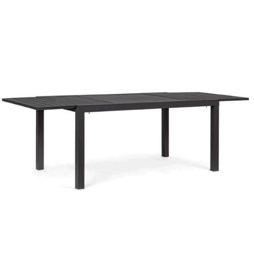 TAVOLO DA GIARDINO ALLUNGABILE ANTRACITE IN ALLUMINIO OSTUNI 160/240X90 CM