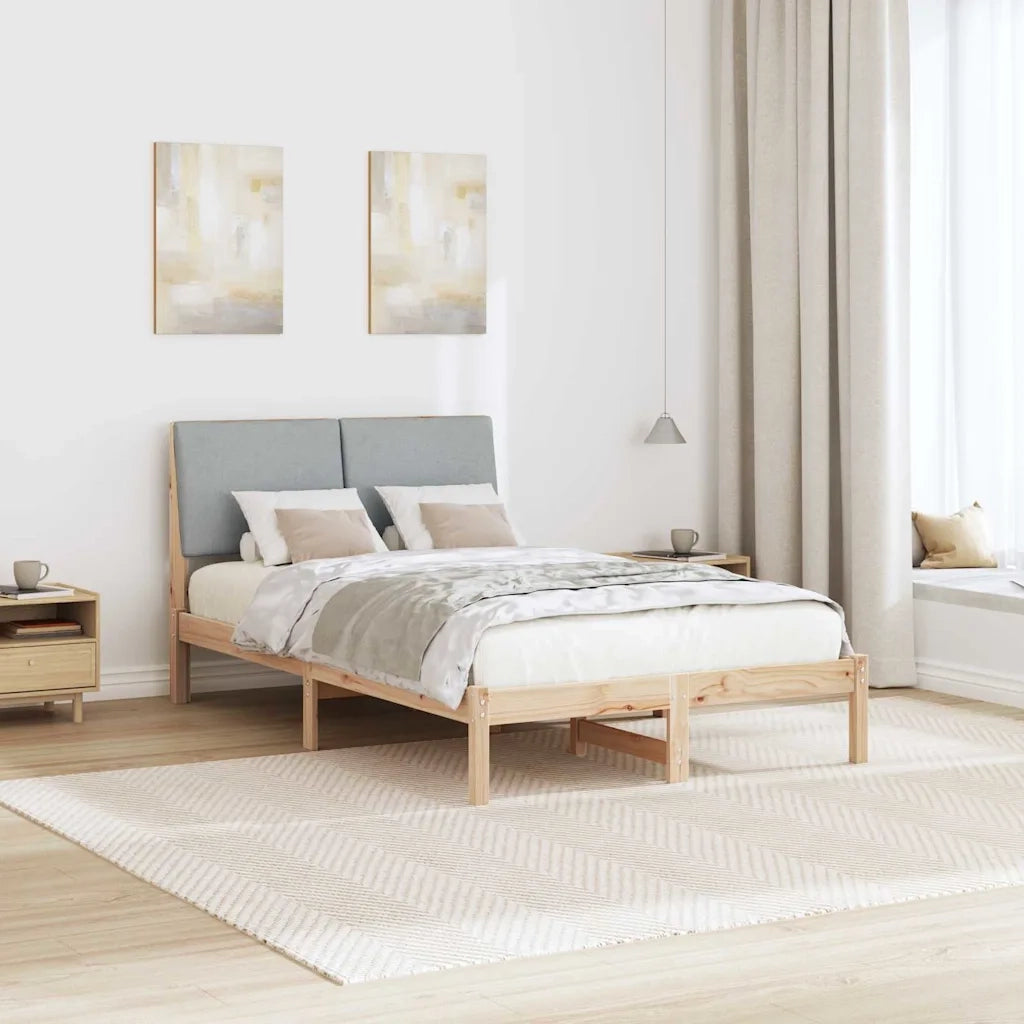 Struttura del Letto Marrone e grigio chiaro 135 x 190 cm