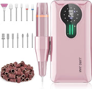 Vijilatrice elettrica Professionale libera unghie Rosa Portatile 35000 giri/min 13 bit 56 lamiere di abrasione Display LED Manicure Pedicure Casa Salon