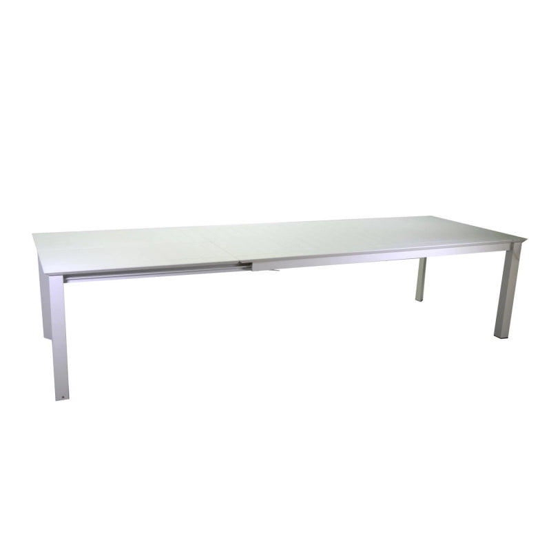 Tavolo alluminio El Paso allungabile bianco rettangolare cm 220/330x110h76