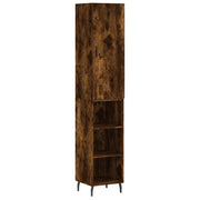 Credenza | Madia | Buffet da pranzo | Armadio da pranzo Rovere Fumo 34,5x34x180 cm in Legno Multistrato