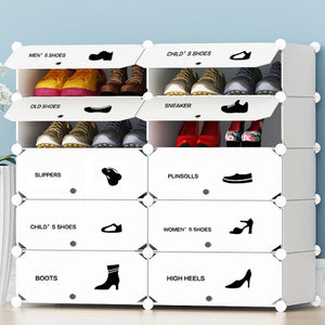 Scarpiera Modulare 10 Cubi Mobile Porta Scarpe Componibile 20 Paia Salvaspazio