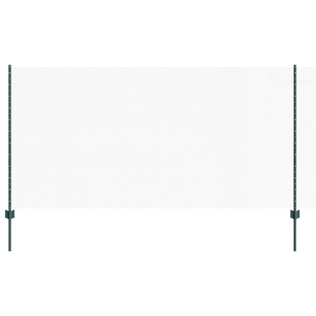 Set di Recinzione Esagonale da Giardino Set di 2 Verde Metallo