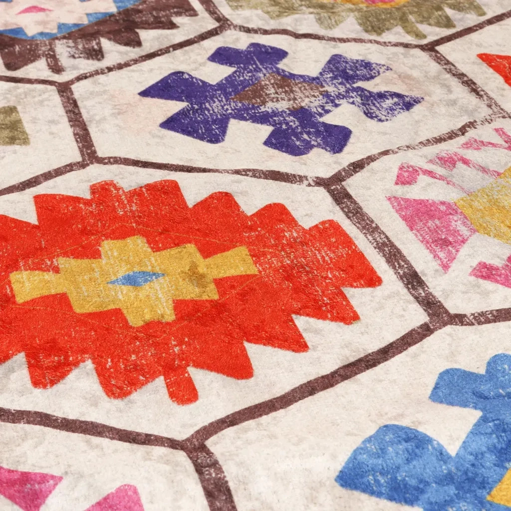 Tappeto Lavabile Multicolore 190x300 cm 136583