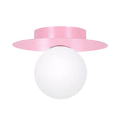 Plafoniera Robin Kaja rosa/bianca vetro Ø18cm G9 10W