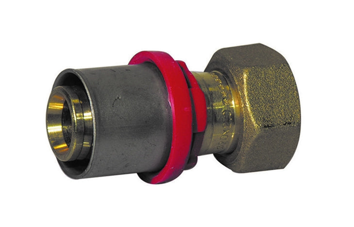 RACCORDO DIRITTO PRESS. CON GIRELLO E GUARN. PIANA  PER MULTISTRATO- 1/2 x 20- TIEMM- pezzi 1