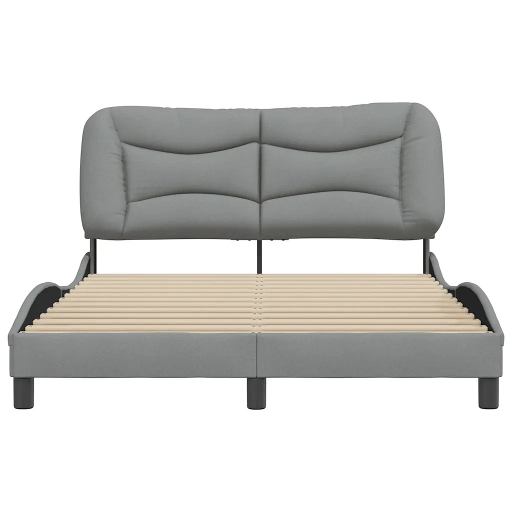 Giroletto senza Materasso Hvar Grigio Chiaro 140x190 cm Tessuto 3207765