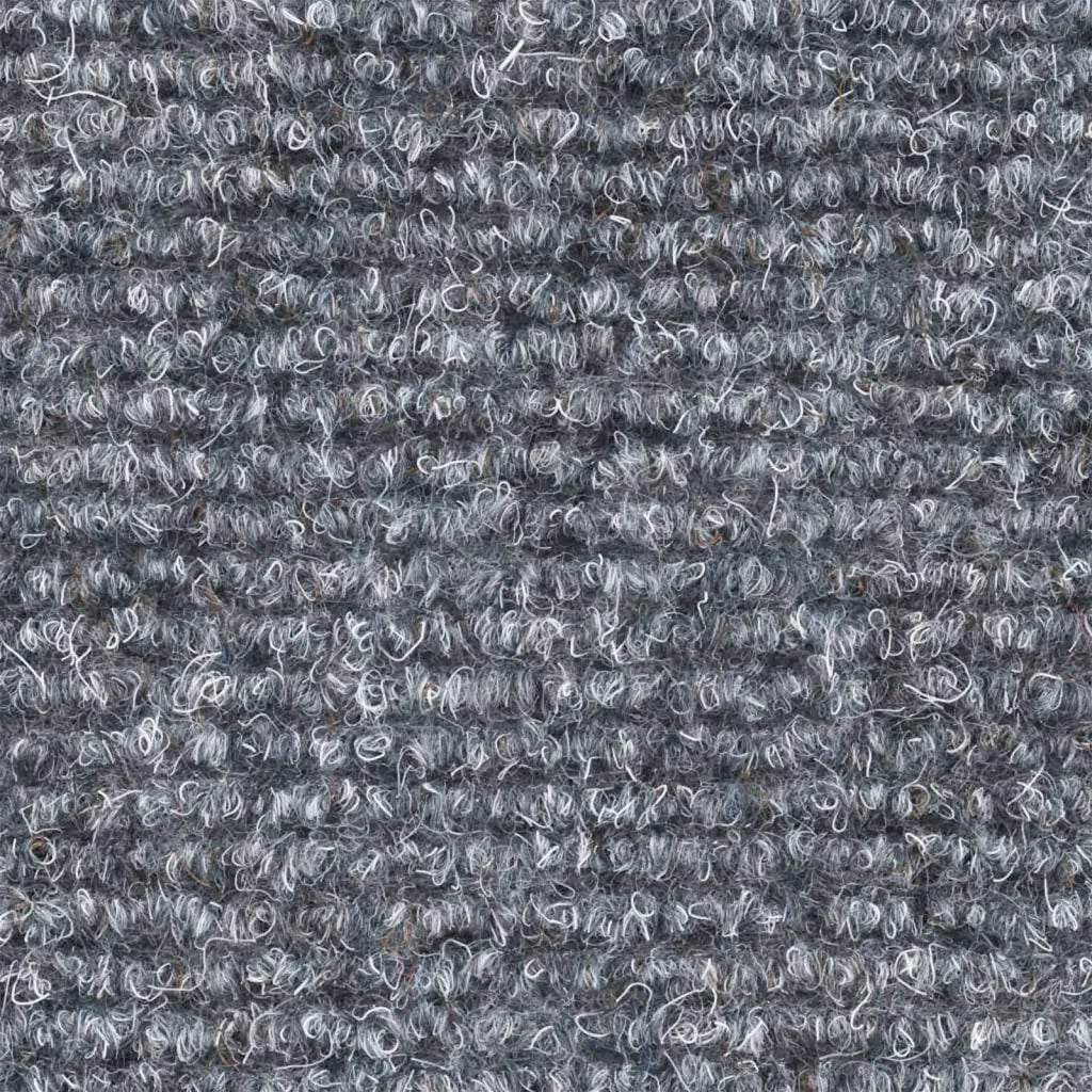 Tappetini per scale autoadesivi 15 pz 56x17x3 cm Grigio chiaro semicircolari 132693
