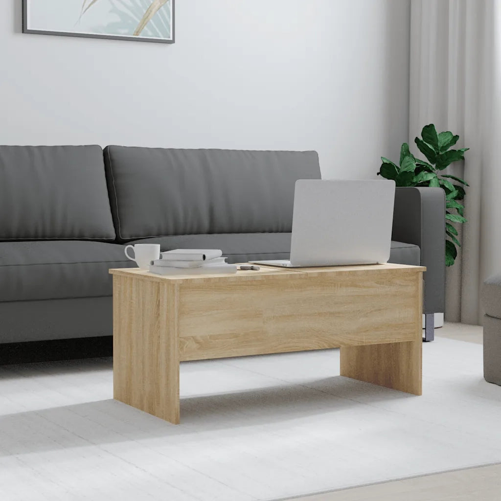 Tavolino Rovere Sonoma 102x50,5x46,5 cm in Legno Multistrato 809722