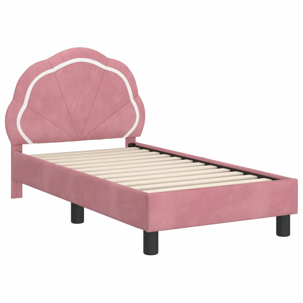 Struttura letto per bambini con testata Rosa 70 x 140 cm