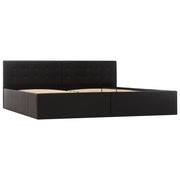 Giroletto con Contenitore-Struttura Letto con contenitore Idraulico Nero Similpelle 180x200cm
