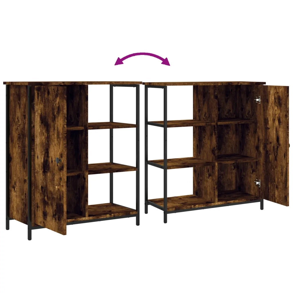 Credenza-Buffet-Armadio da cucina Rovere Fumo 70x30x80 cm in Legno Multistrato 618041