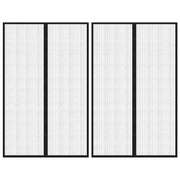 Tende Antimosche 2 pz per Porte con Magneti Nere 220x130 cmcod mxl 119338