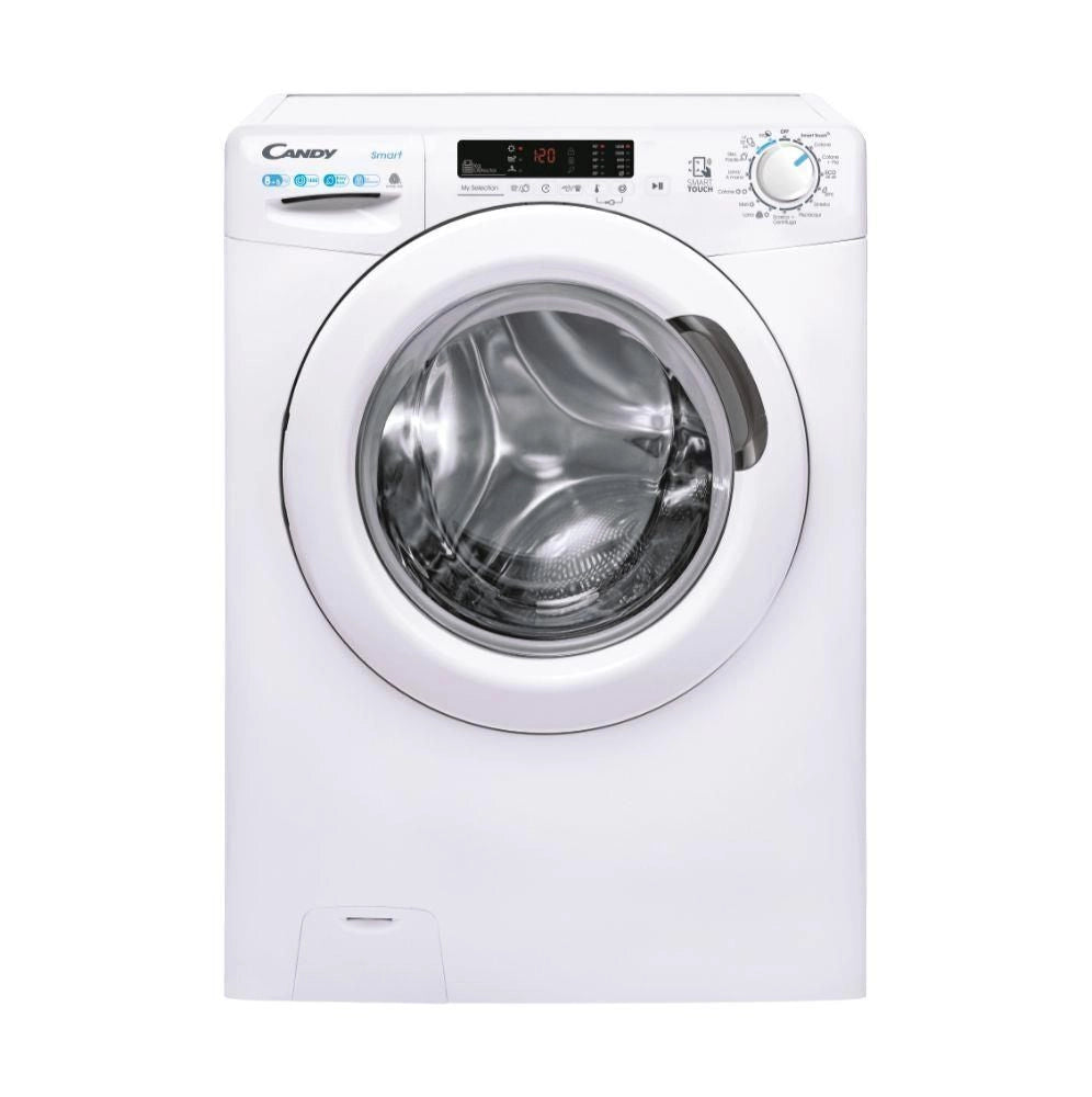 Candy Smart , Lavasciuga Slim 8+5 KG, Classe C, 1400 giri, Bianco, Vapore, Wi-Fi, CSWS4852DW3/1-11