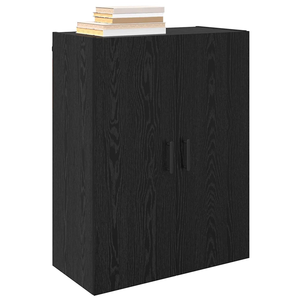 Mobiletto a muro 2 pcs Rovere Nero 69,5 x 34 x 90 cm