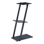 Scaffale dal design senza tempo per soggiorno/camera da letto mobile contenitore in metallo a 3 ripiani autoportante 72 x 40 x 25 cm nero 03_0011149