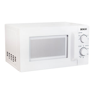 SOGO Microonde 20L Senza Grill 700W, 5 Livelli di Potenza, Timer 35 Minuti, Funzione Sbrinamento, Controllo Manuale