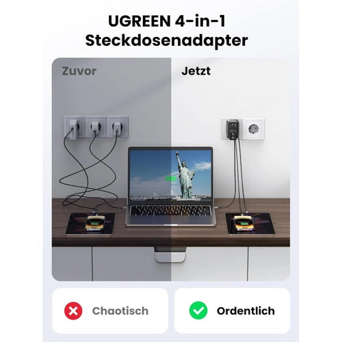 Ugreen 90613 Caricabatterie per dispositivi mobili Universale Nero AC Interno