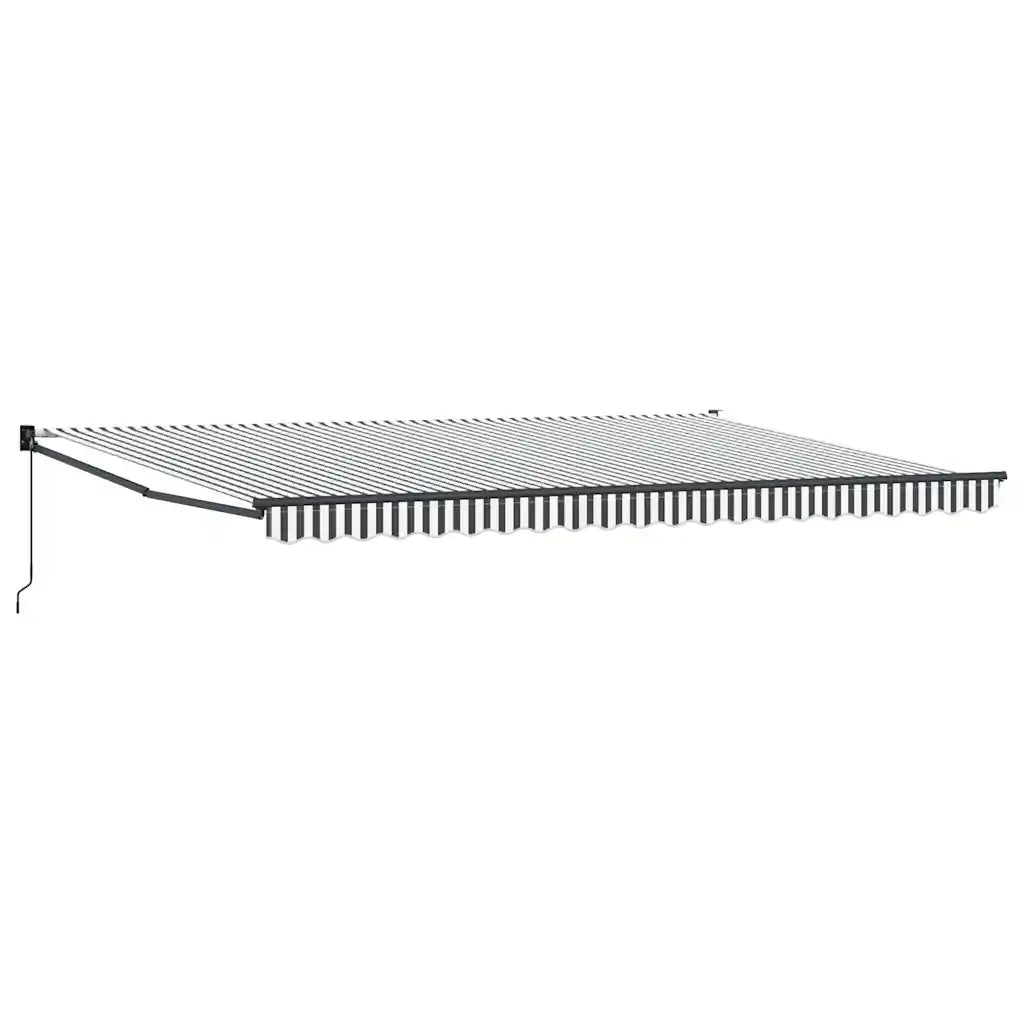 Tenda Retrattile Antracite e Bianca 5x3 m Tessuto e Alluminio 3216112